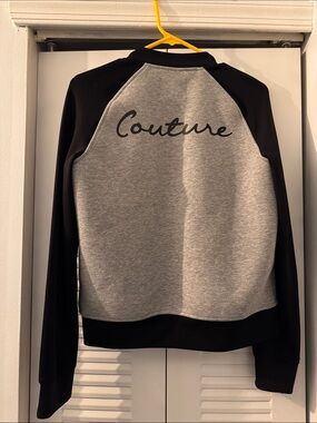 Gray + Black Vintage Juicy Couture Track Jacket, size medium
